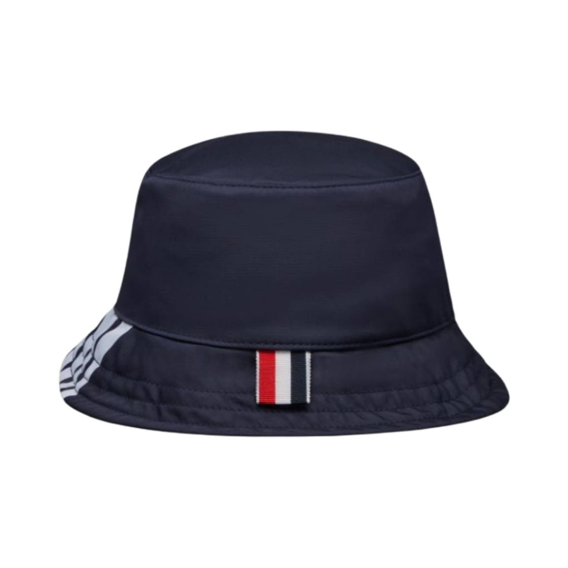 KHC002V-F0412-415 (Kids) Thom Browne Nylon Swim Tech 4-Bar Bucket Hat Navy