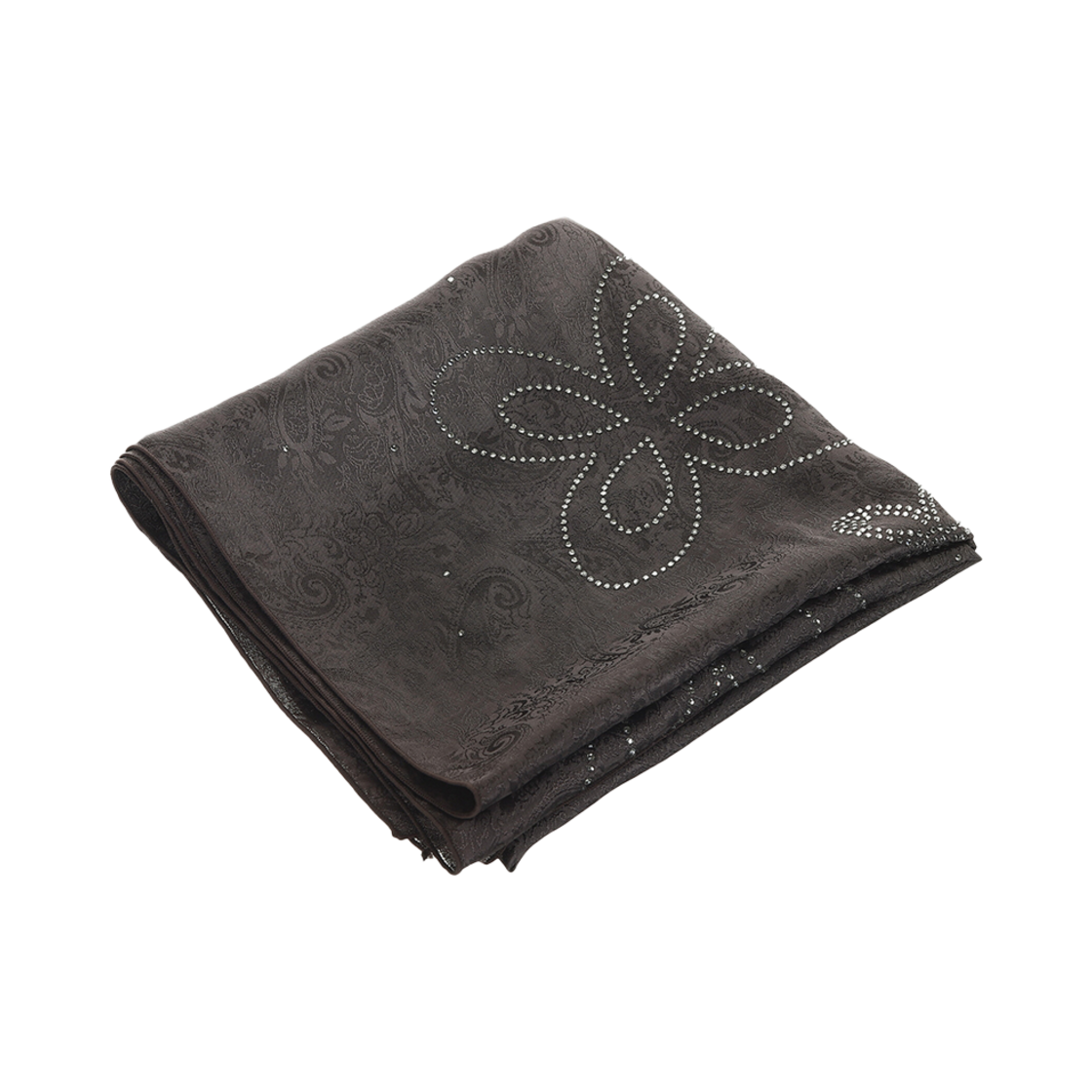 SG25SS01 Surgery Paisley Ice Clover Scarf Charcoal