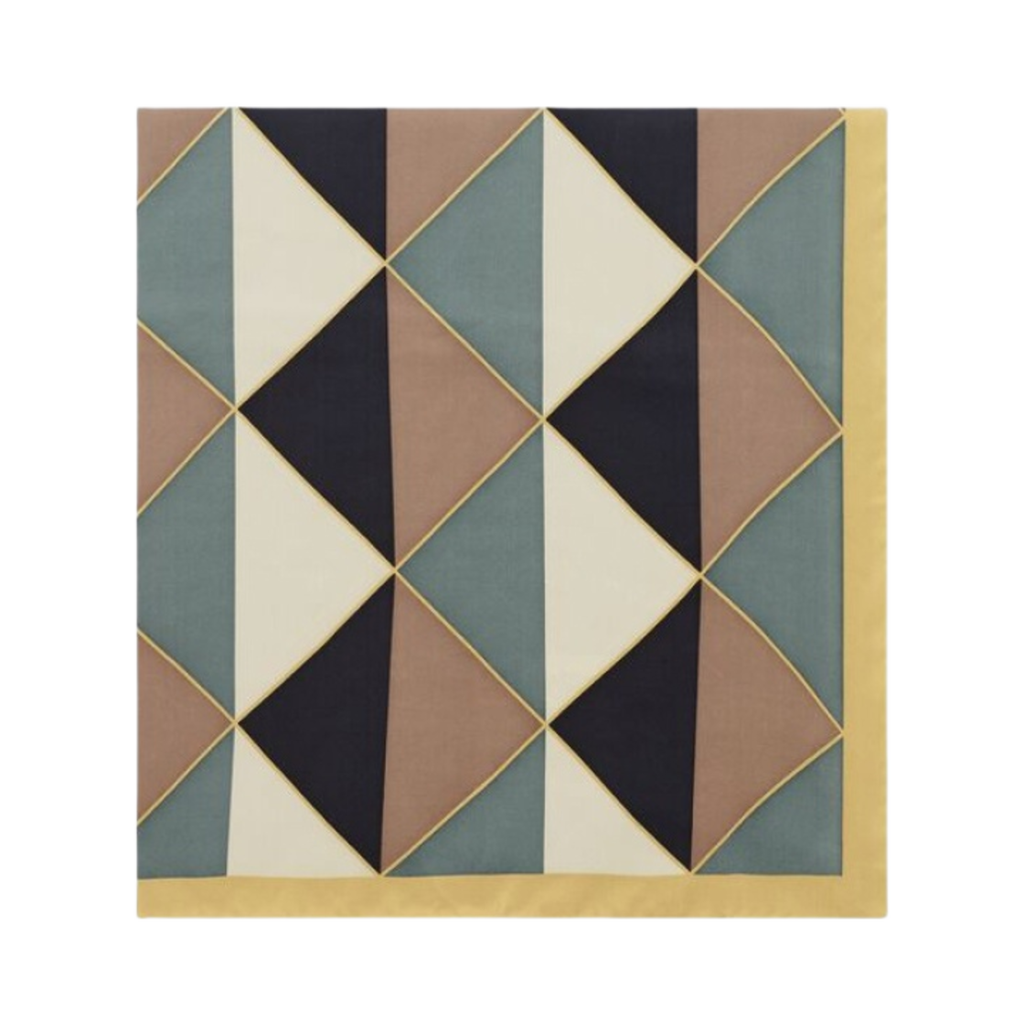 (W) 생로랑 스퀘어 스카프 실크 트윌 브라운 베이지 앤 멀티컬러((W) Saint Laurent Square Scarf In Silk Twill Brown Beige And Multicolor) - 1