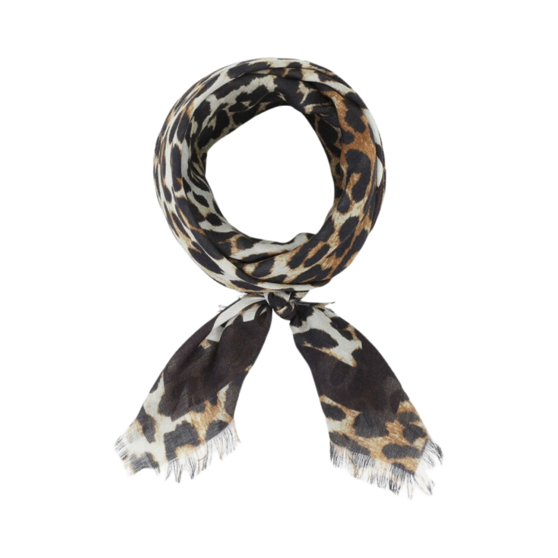 (W) 가니 프린티드 스카프 레오파드