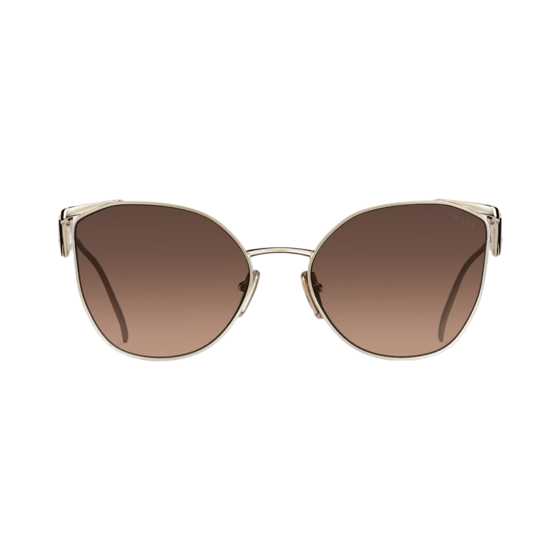 (W) 프라다 심볼 선글라스 그라디언트 앤트러사이트 그레이 카메오 베이지 렌즈 페일 골드 메탈