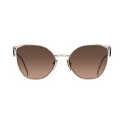 (W) Prada Symbol Sunglasses Gradient Anthracite Grey Cameo Beige Lenses Pale Gold Metal