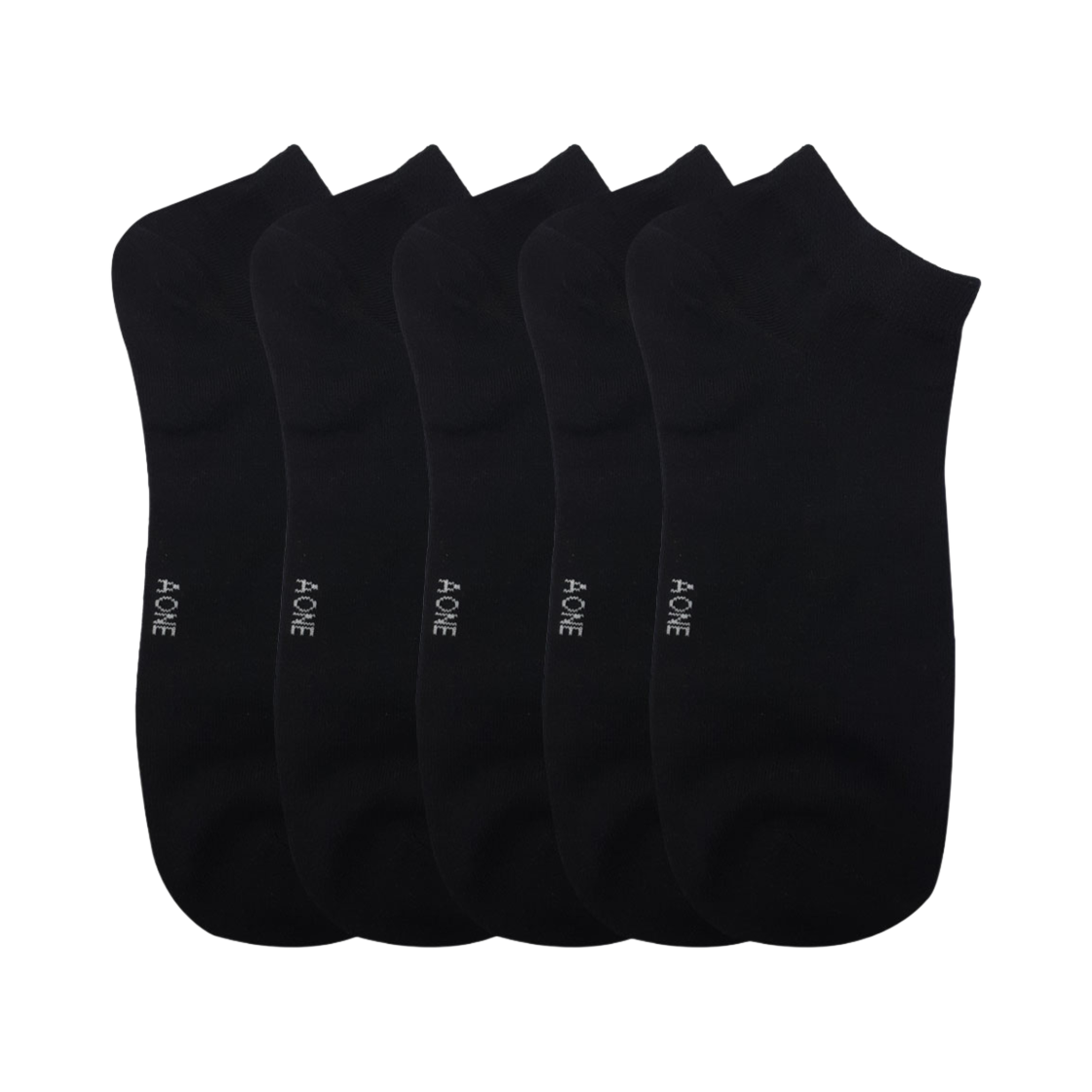 A-SP-BK-M [3% 적립] Aone Minimal Plain Sneaker Socks 5-Pack Black
