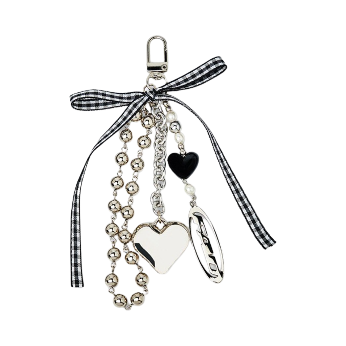 S30563 FAD Check Ribbon Keyring Metal