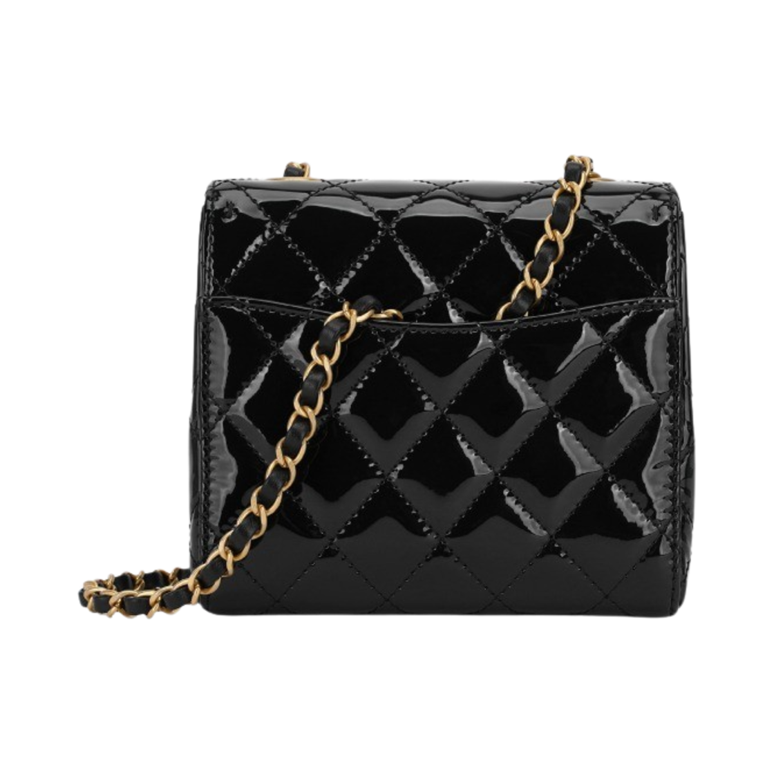 샤넬 미니 플랩백 페이턴트 카프스킨 & 골드 메탈 블랙(Chanel Mini Flap Bag Patent Calfskin & Gold Black) - 2