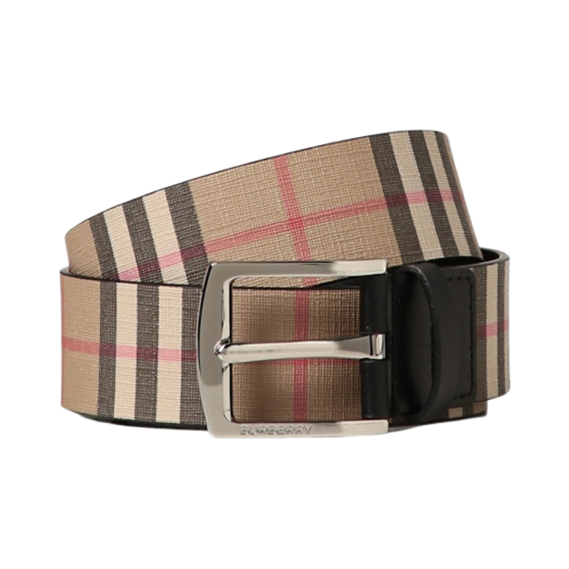 버버리 빈티지 체크 레더 벨트 아카이브 베이지(Burberry Vintage Check Leather Belt Archive Beige) - 1