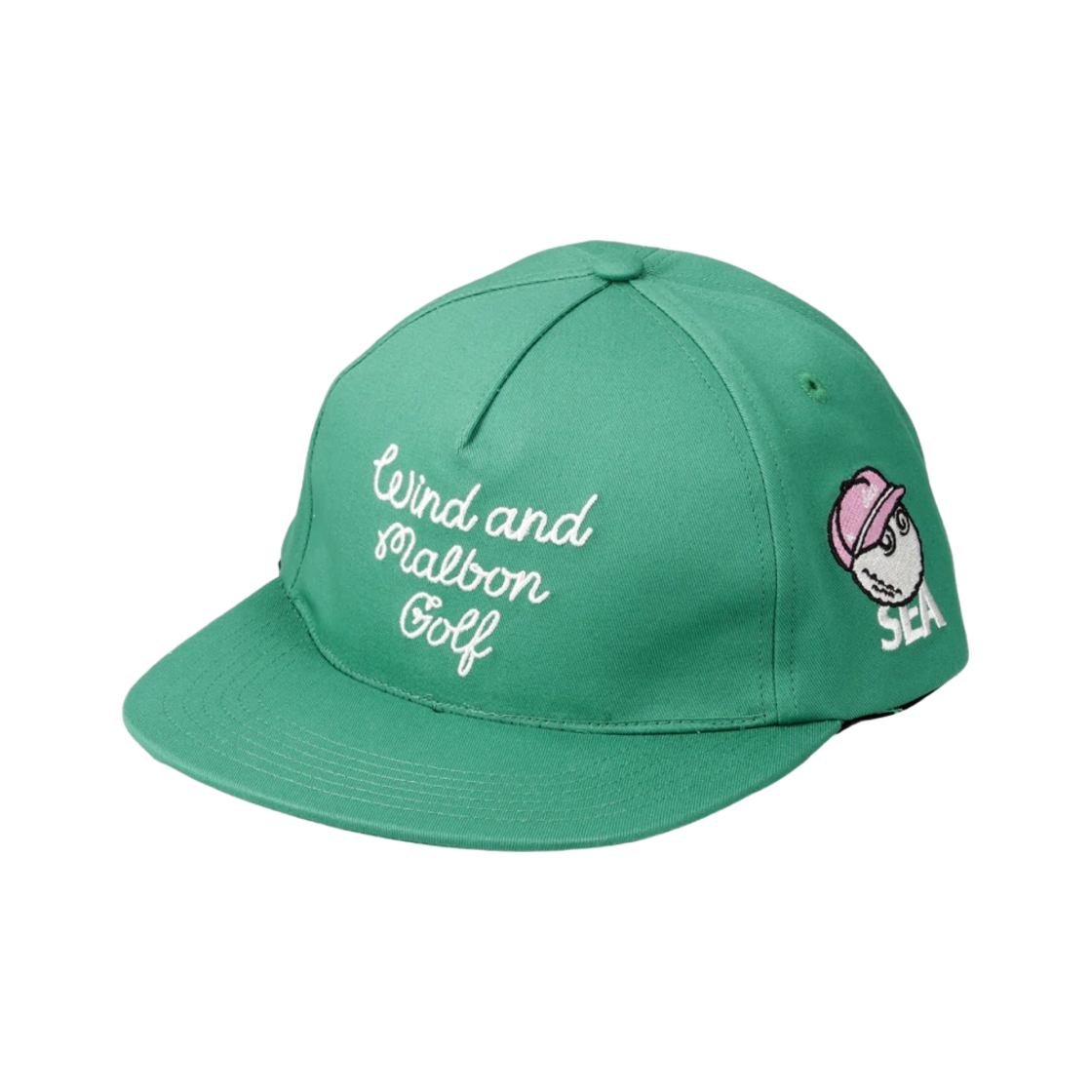 말본 골프 x 윈드 앤 씨 스냅백 햇 그린(Malbon Golf x Wind and Sea Snapback Hat Green) - 1