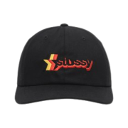 Stussy 3 Star Low Pro Strapback Cap Black
