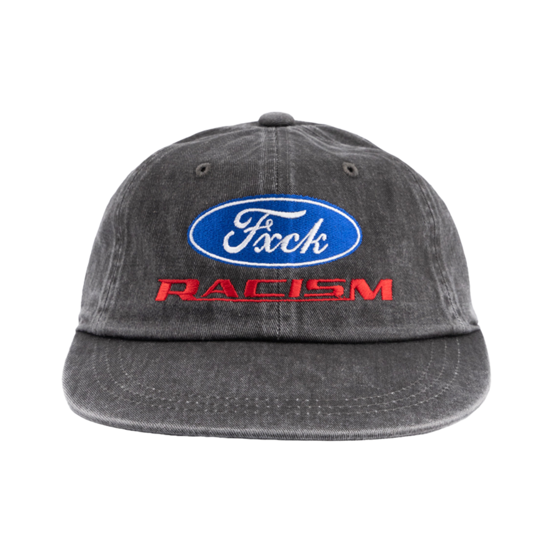 아노트 F.R.C 로고 롱 빌 워싱 캡 피그먼트 차콜