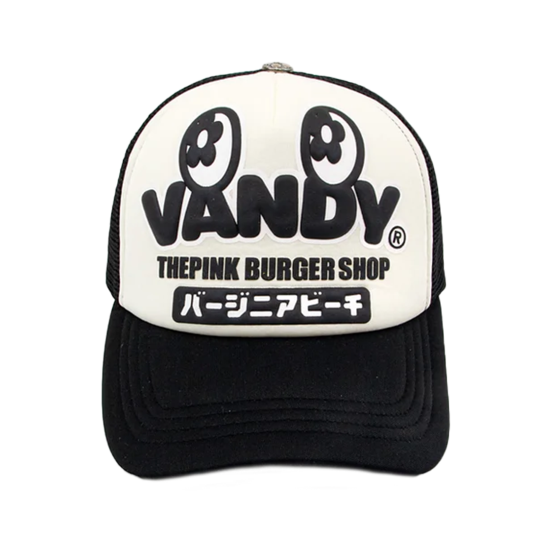 반디 더 핑크 VTP 점보 샵 트러커 햇 블랙(Vandy The Pink VTP Jumbo Shop Trucker Hat Black)