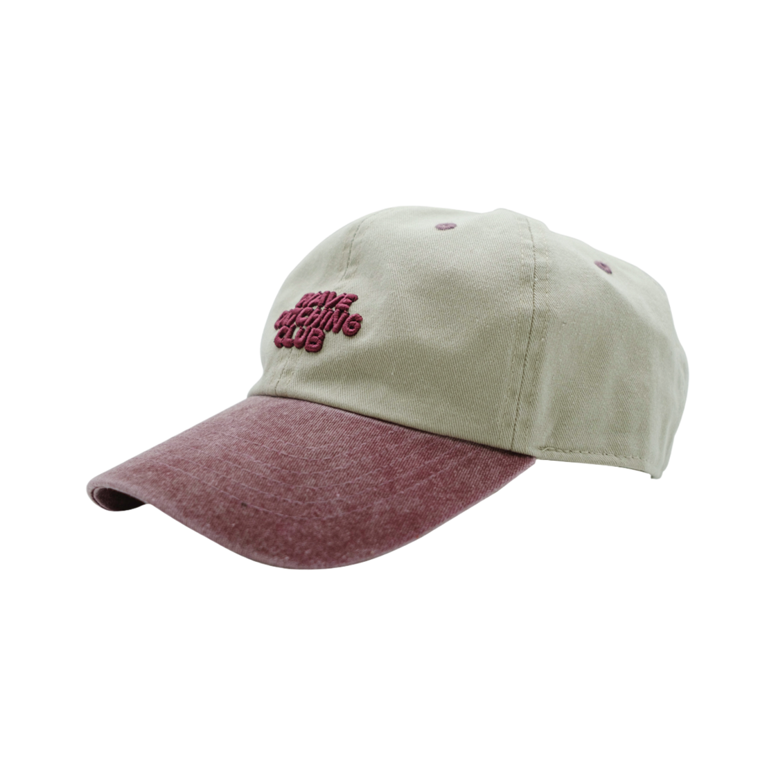 100169_NEW Flatwave Poho Ball Cap Burgundy