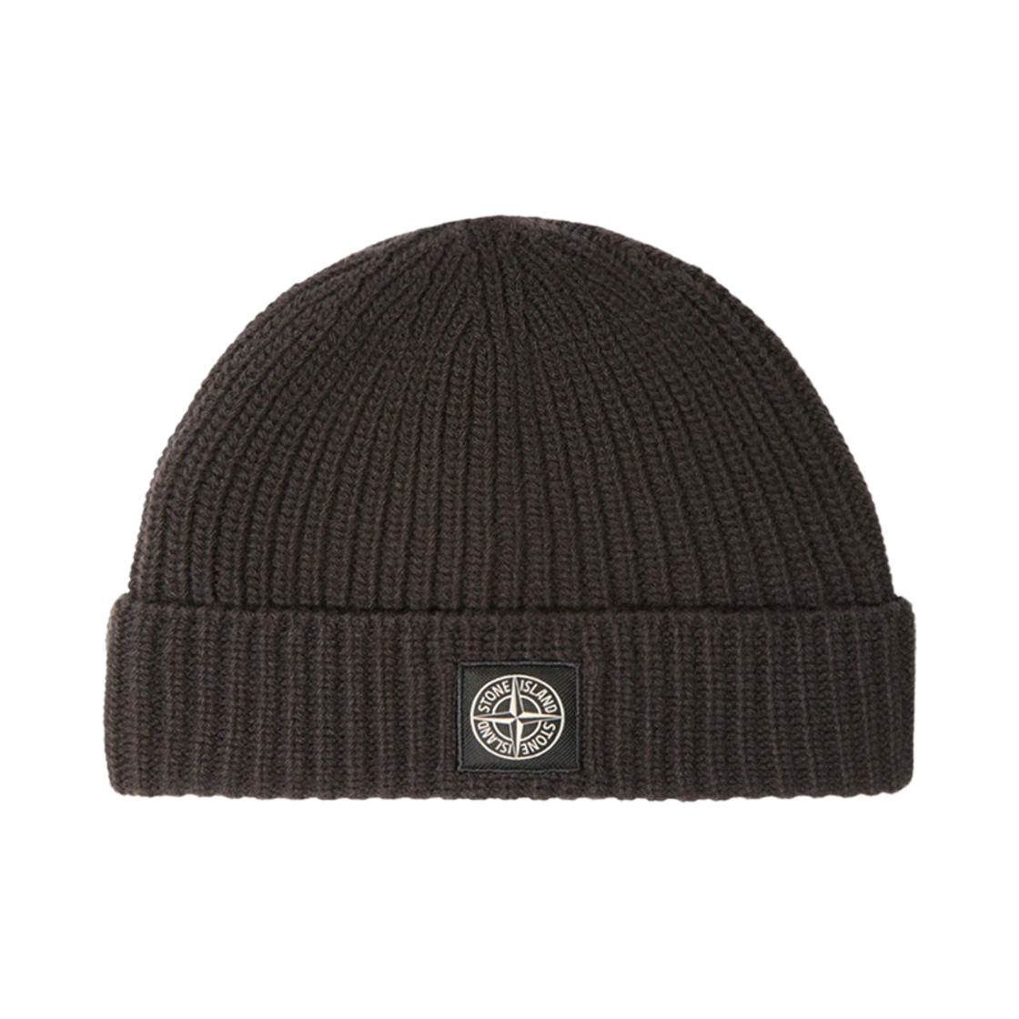 스톤 아일랜드 N10B5 RWS 질롱 울 비니 위드 로고 패치 리드 그레이 - 24FW(Stone Island N10B5 RWS Geelong Wool Beanie with Logo Patch Lead Grey - 24FW)