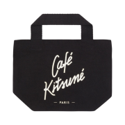 Maison Kitsune Cafe Kitsune Mini Tote Bag Black