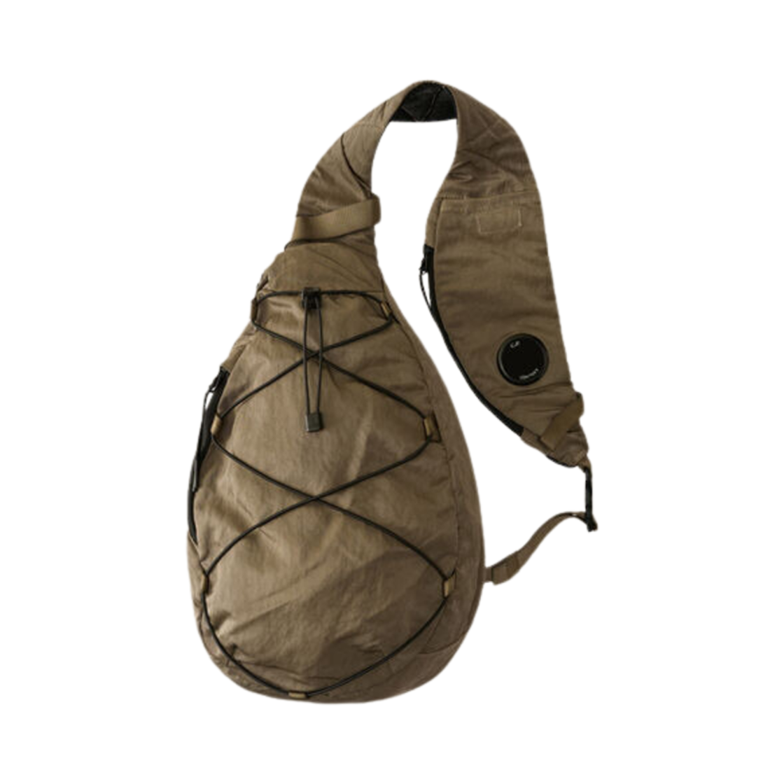 C.P. 컴퍼니 나일론 B 크로스바디 럭색 월넛 베이지 - 24FW(C.P. Company Nylon B Crossbody Rucksack Walnut Beige - 24FW)