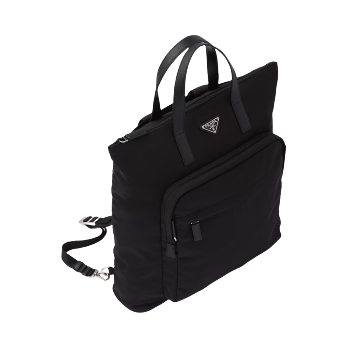 프라다 리나일론 사피아노 레더 토트백 블랙(Prada Re-Nylon Saffiano Leather Tote Bag Black) - 2