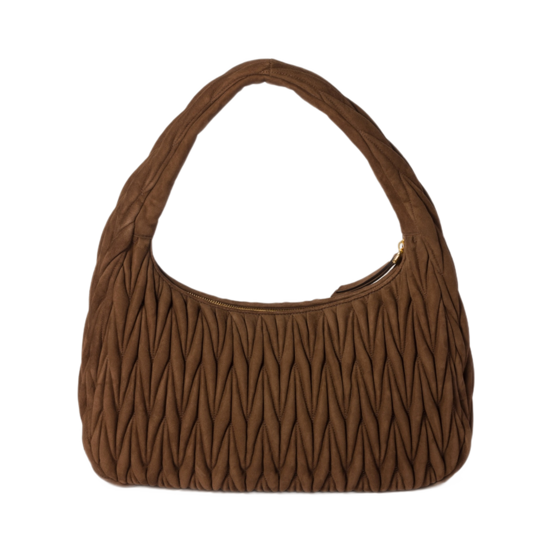 미우 미우 완더 마테라쎄 스웨이드 백 코코아 브라운(Miu Miu Wander Matelasse Suede Bag Cocoa Brown) - 2