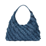 & Other Stories Braided Denim Tote Bag Blue Denim