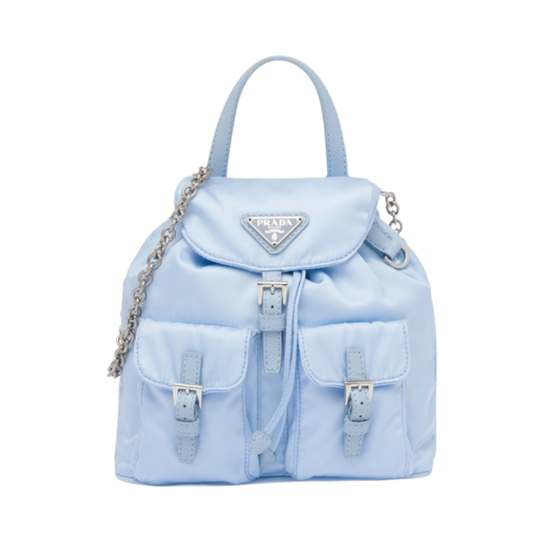 프라다 리나일론 미니 백팩 셀레스트