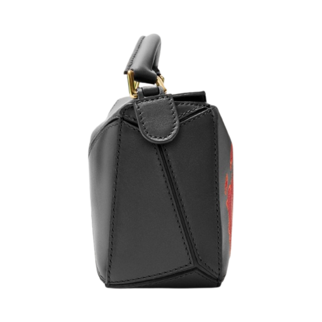 로에베 x 하울의 움직이는 성 캘시퍼 미니 퍼즐백 사틴 카프스킨 크리스탈 블랙(Loewe x Howl's Moving Castle Calcifer Mini Puzzle Bag in Satin Calfskin and Crystal Black) - 3