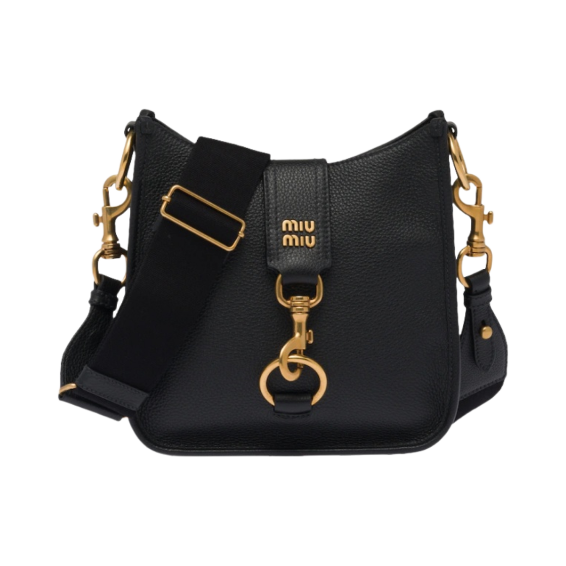 미우 미우 가죽 숄더백 블랙(Miu Miu Leather Shoulder Bag Black) - 1