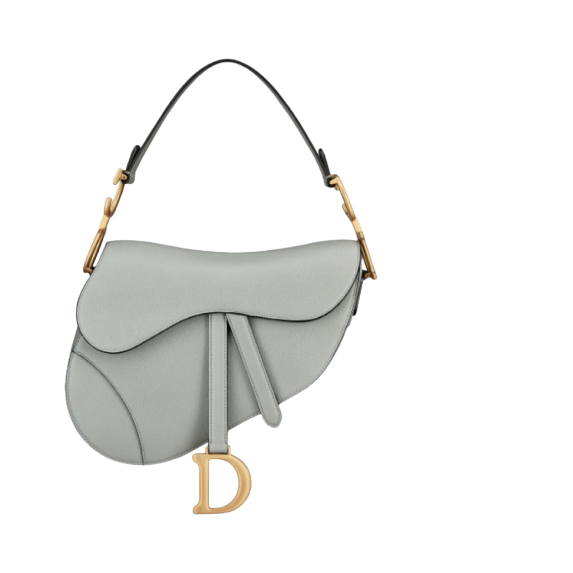 디올 새들백 그레인드 카프스킨 그레이 골드(Dior Saddle Bag Grained Calfskin Grey Gold) - 1
