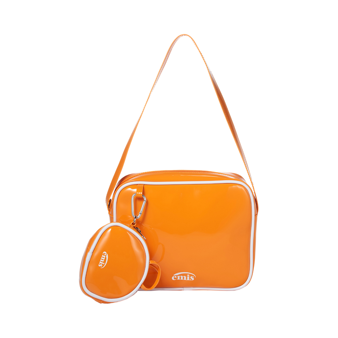 이미스 에나멜 숄더백 코인 퍼스 세트 탠저린(Emis Enamel Shoulder Bag With Coin Purse Set Tangerine) - 1