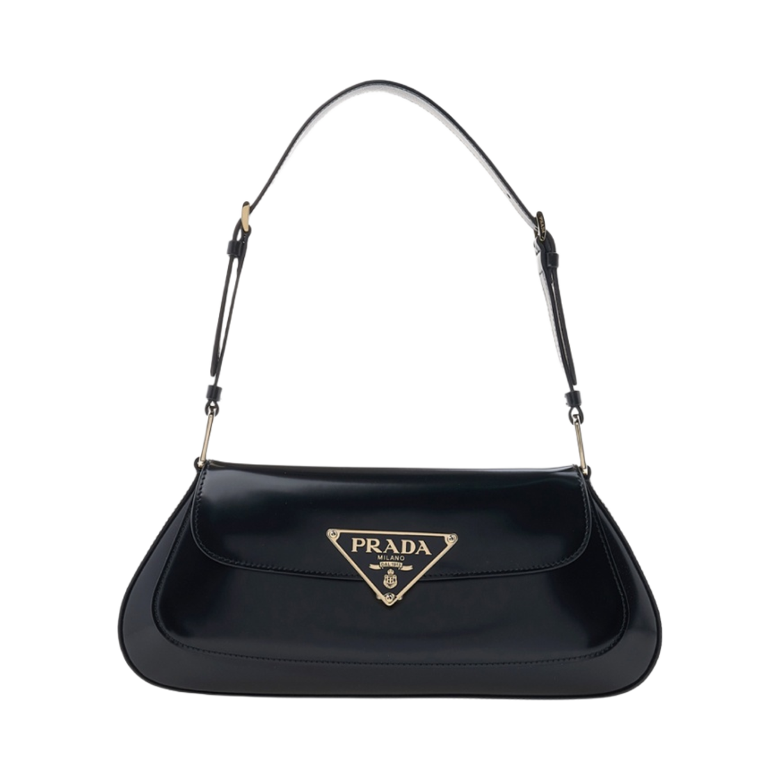 프라다 브러쉬드 레더 숄더백 블랙(Prada Brushed Leather Shoulder Bag Black) - 2