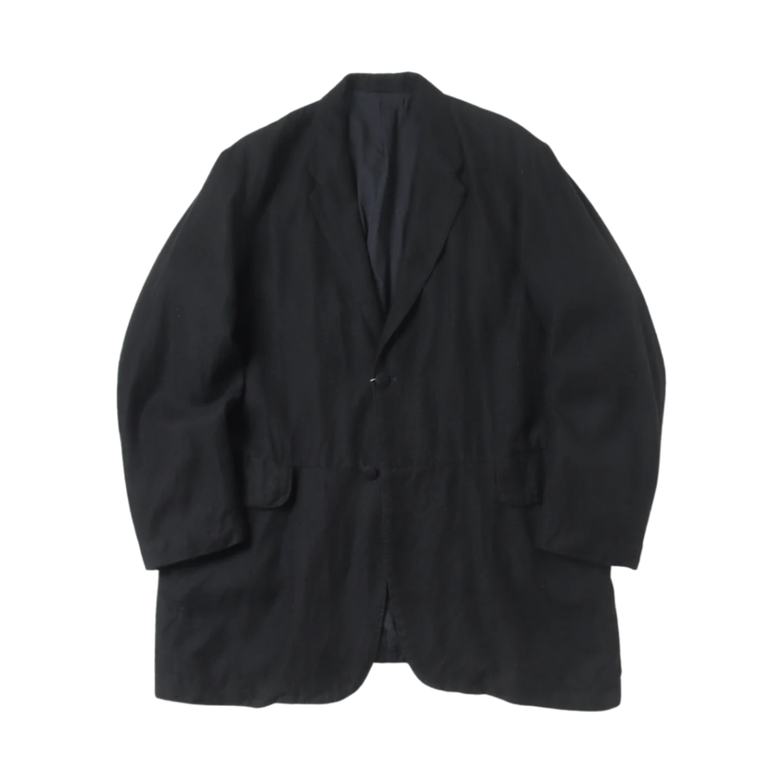 A03-01028 Comoli Cashmere Silk Frock Coat Black - 24AW