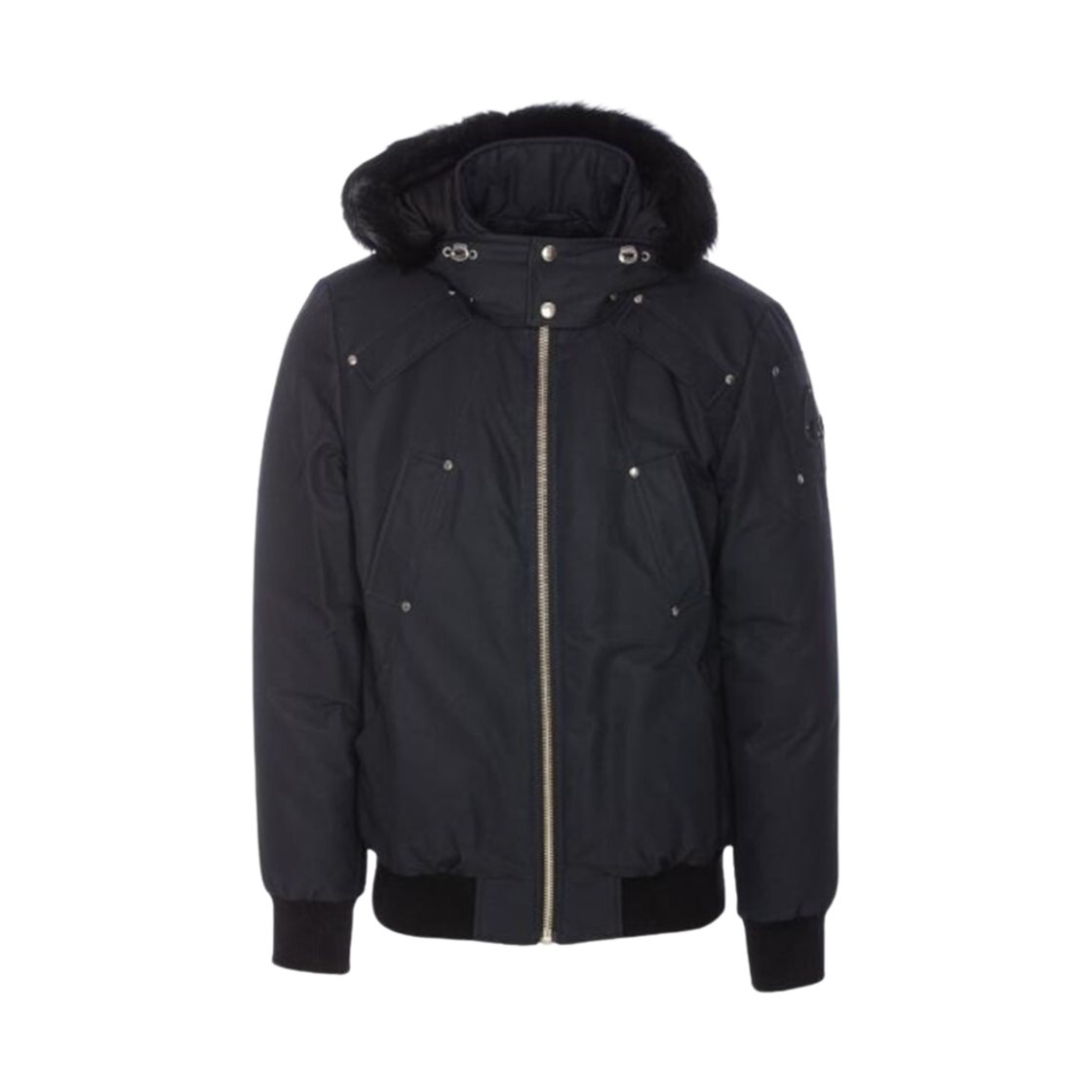 무스너클 오리지널 발리스틱 봄버 블랙 셔링 퍼 네이비(Moose Knuckles Original Ballistic Bomber Black Shearling Fur Navy)