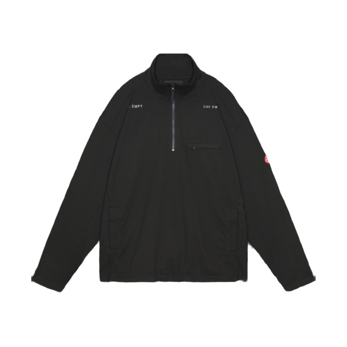 - Cav Empt Half Zip Light Pullover Black - 24FW
