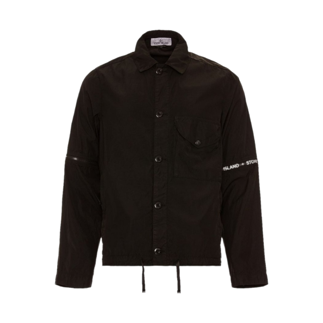 스톤 아일랜드 429E1 쿠프로 나일론 TC 가먼트 다이드 셔츠 자켓 블랙 - 22SS(Stone Island 429E1 Cupro Nylon TC Garment Dyed Shirt Jacket Black - 22SS) - 1