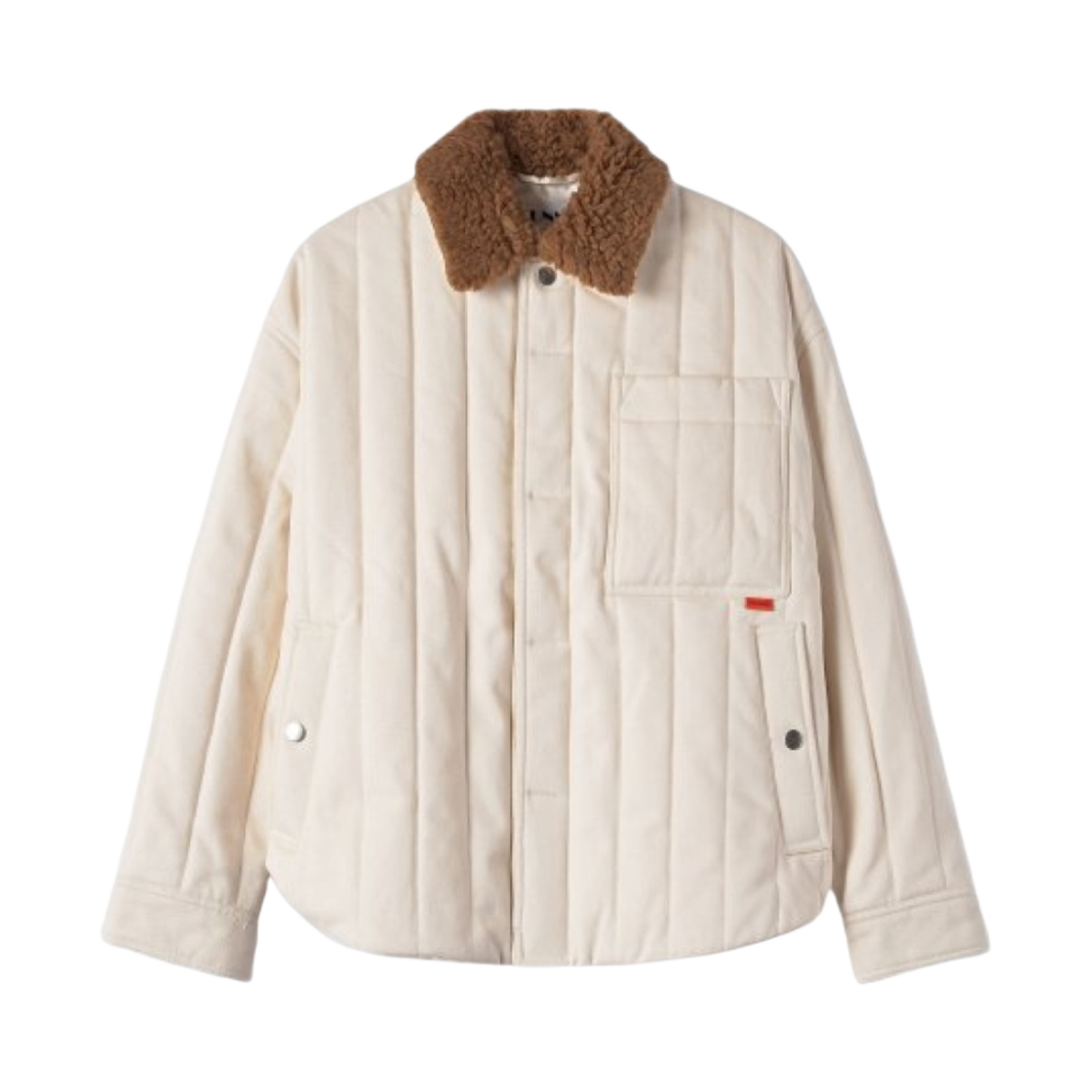CRTWXOUW003-DEN004-T031 Sunnei Padded Overshirt Jacket Ecru