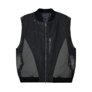 Flavorism Hybrid Denim Padding Vest Black