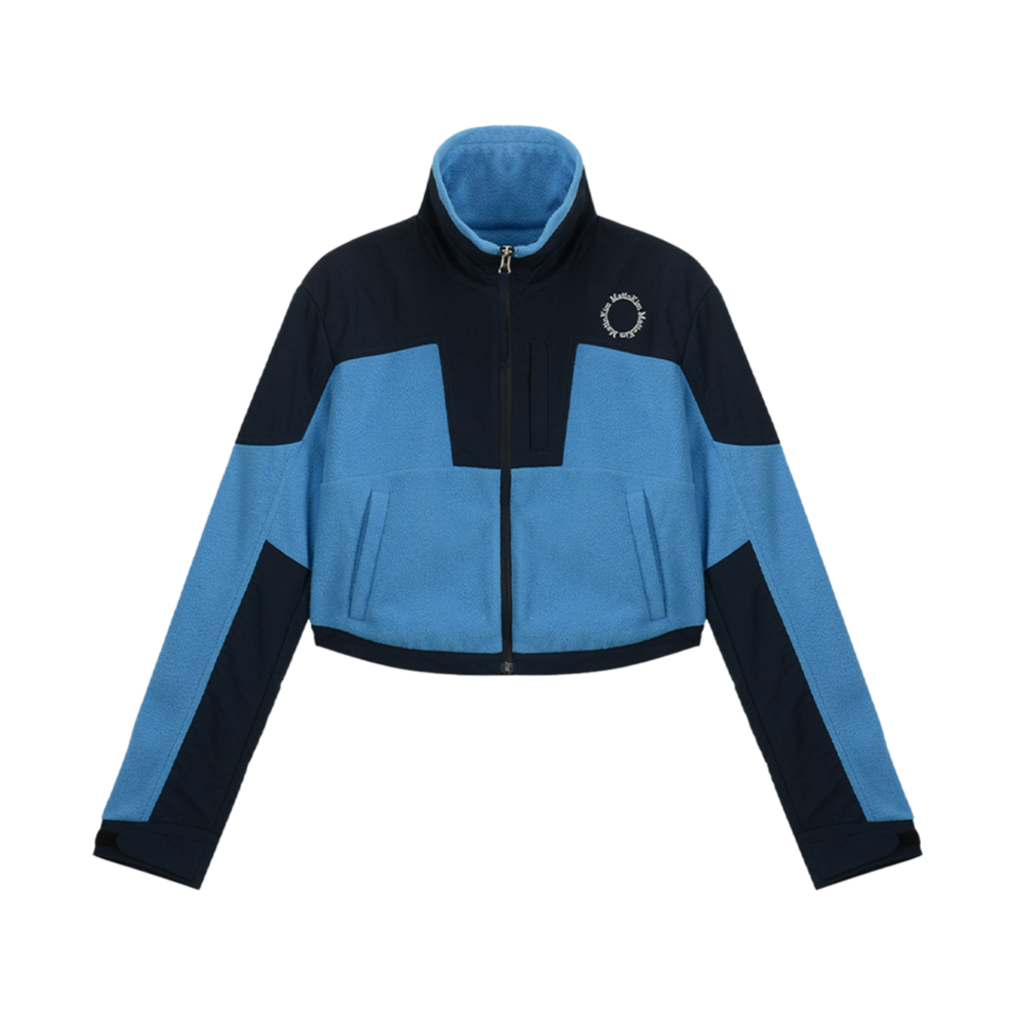 MK2311JP005M0BL (W) Matin Kim Fleece Crop Track Jumper Blue