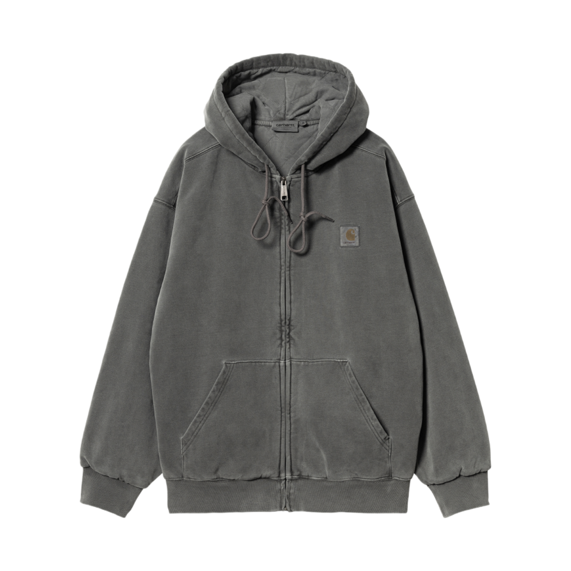 I029524-87-GD Carhartt WIP Hooded Vista Jacket Graphite Garment Dyed