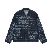 Stussy Zip Work Jacket City Link Denim One Wash