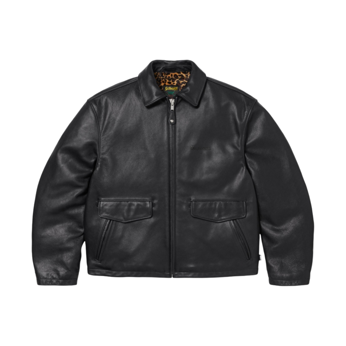 슈프림 x 쇼트 레더 레이서 자켓 블랙 - 24FW(Supreme x Schott Leather Racer Jacket Black - 24FW) - 1