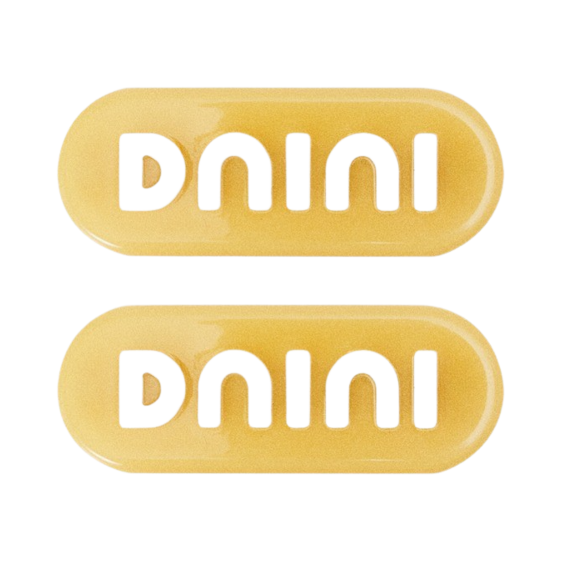 DNINI-003 DNINI Logo Barrettes Mustard