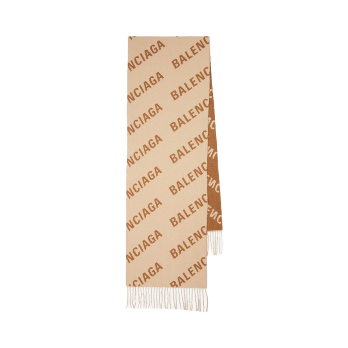 발렌시아가 올오버 로고 블랭킷 스카프 베이지(Balenciaga Allover Logo Blanket Scarf Beige) - 1