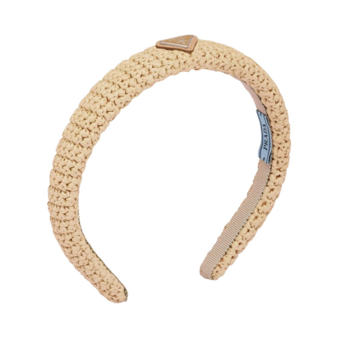 (W) 프라다 크로쉐 해드밴드 내츄럴((W) Prada Crochet Headband Natural) - 1