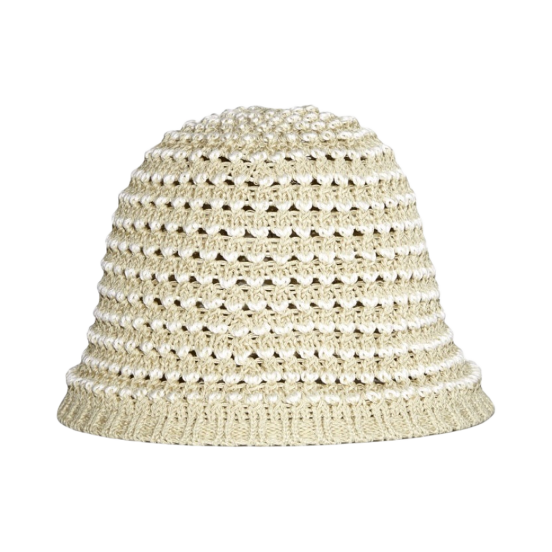 1084713002 (W) COS Crochet Bucket Hat Light Beige White
