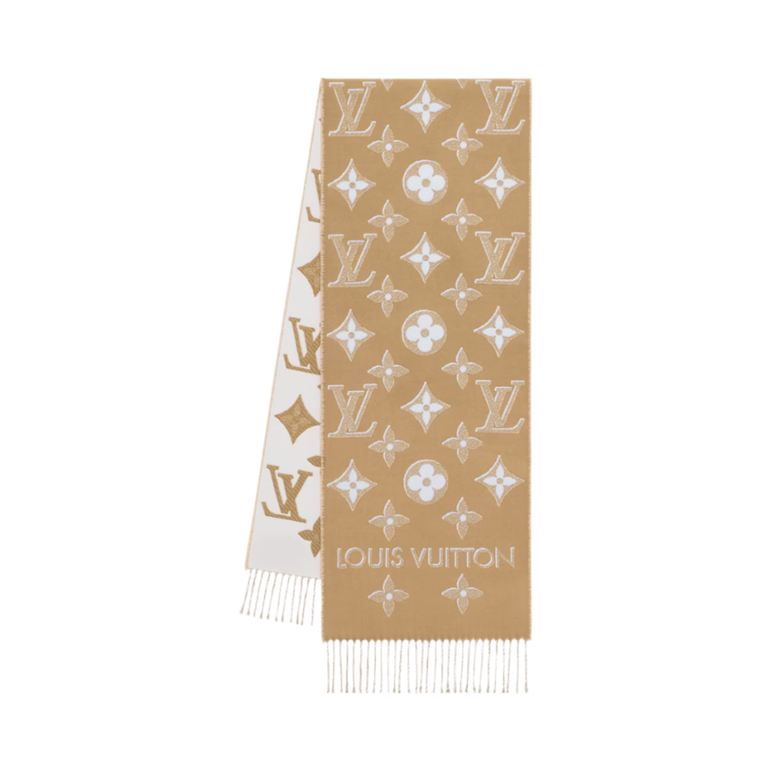 M78160 (W) Louis Vuitton LV Essential Shine Muffler Beige