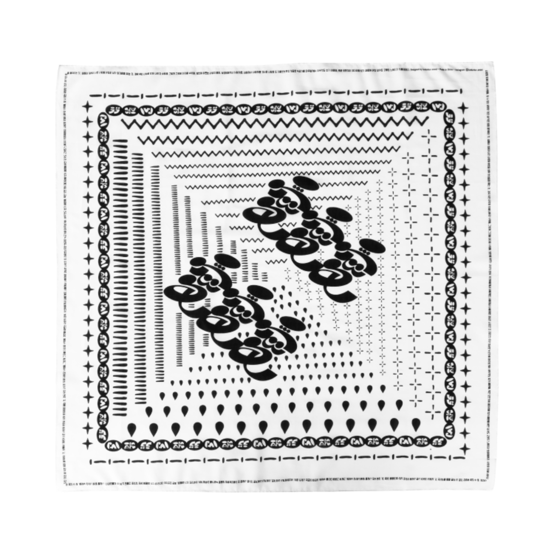 P0000MCK LUVLUVLUV SV 90 Rhythm Scarf White