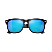 Ray-Ban 4260D Gloss Black Frame Blue Mirror Lenses Low Bredge Fit