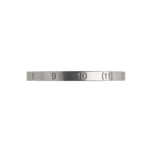 SI8UQ0002SV0129951 Maison Margiela Numerical Slim Silver Ring Silver