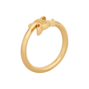 (W) Celine Triomphe Asymmetric Ring in Brass with Gold Finish Gold