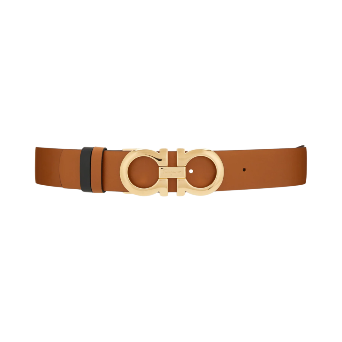 23A564-674471 Ferragamo Reversible Adjustable Gancini Belt Sella Nero