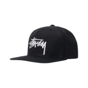 Stussy Big Stock High Crown Cap Black