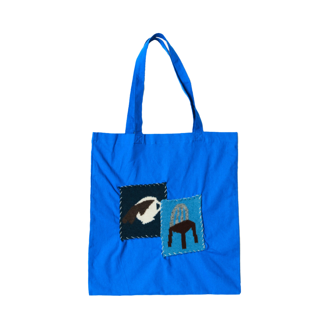 MSBG24AWCS52BL Misu A Barbe Coffee On Seat Cotton Bag Blue