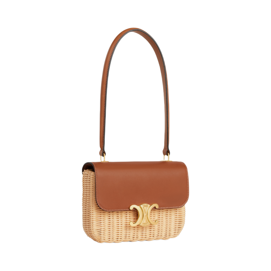 셀린느 틴 가렌스 백 위커 앤 내츄럴 카프스킨 내츄럴 탄(Celine Teen Garance Bag in Wicker and Natural Calfskin Natural Tan) - 2